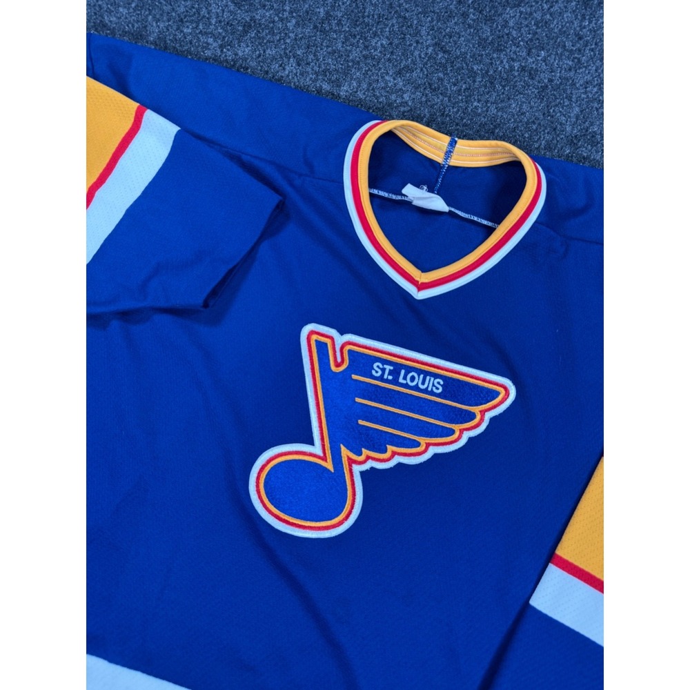 VTG CCM St Louis Blues Hockey Jersey Mens XL Blue NHL Embroidered Logo